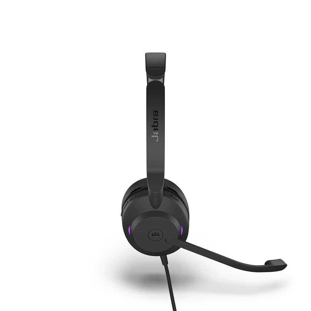 Jabra Evolve2 30 Se On Ear Wired Stereo Noise-Cancelling Headset-Features 2-Mic Call Technology & Usb-C Cable-Works With All Leading Unified Communications Platforms Such As Zoom & Google Meet-Black