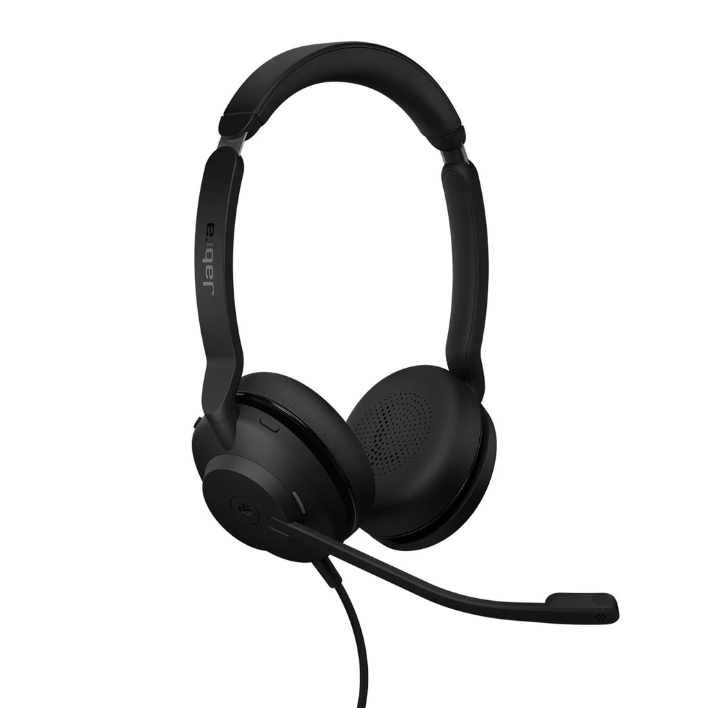 Jabra Evolve2 30 SE UC Stereo USB C/A Binaural Headset USB Headphone with Mic UC Stereo USB-C to USB-A Connectivity Noise Cancelling Leather Cushion for All Day Comfort Teams/Zoom Support