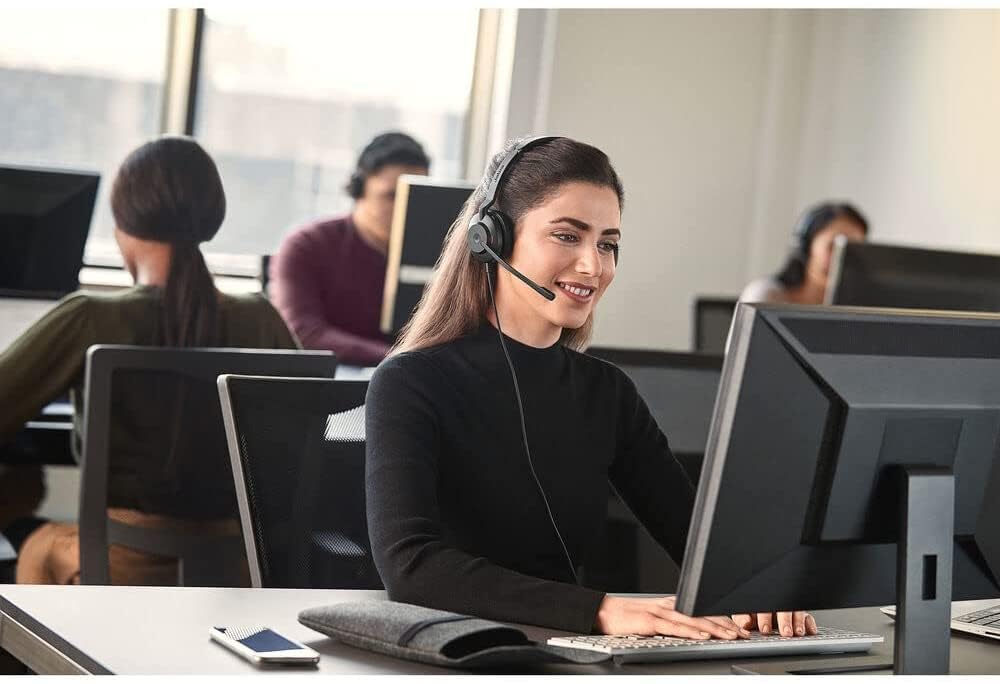 Jabra Evolve2 30 Se On Ear Wired Stereo Noise-Cancelling Headset-Features 2-Mic Call Technology & Usb-C Cable-Works With All Leading Unified Communications Platforms Such As Zoom & Google Meet-Black