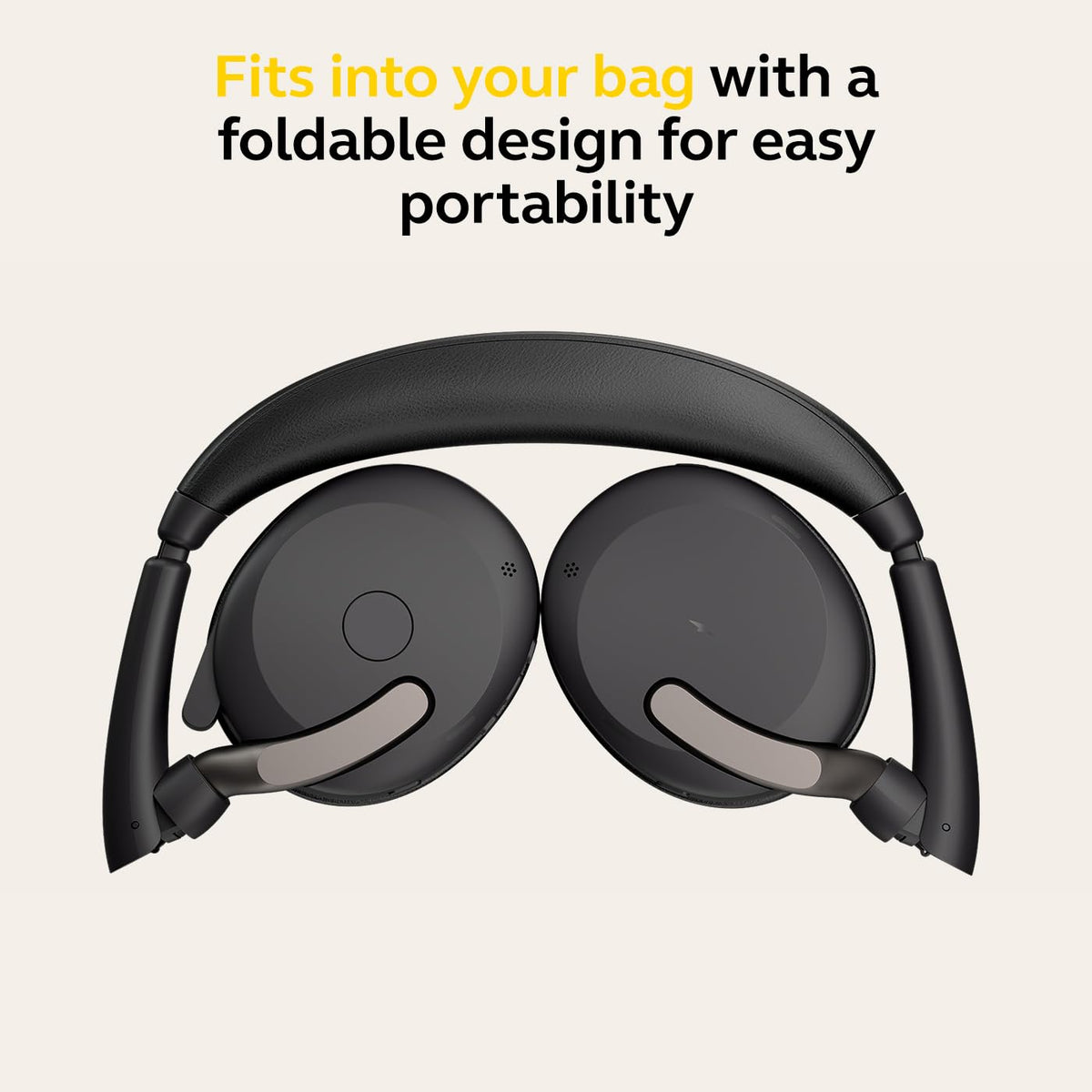 Jabra Evolve2 65 Flex USB-C UC Wireless Headset | Bluetooth Office Headset for Zoom, Google Meet & Webex | Hybrid ANC, Foldable Design