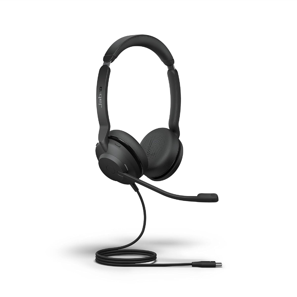 Jabra Evolve2 30 Se On Ear Wired Stereo Noise-Cancelling Headset-Features 2-Mic Call Technology & Usb-C Cable-Works With All Leading Unified Communications Platforms Such As Zoom & Google Meet-Black
