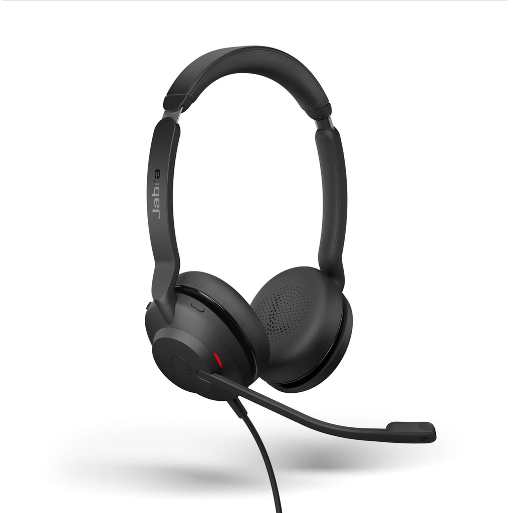Jabra Evolve2 30 SE UC Stereo USB C/A Binaural Headset USB Headphone with Mic UC Stereo USB-C to USB-A Connectivity Noise Cancelling Leather Cushion for All Day Comfort Teams/Zoom Support