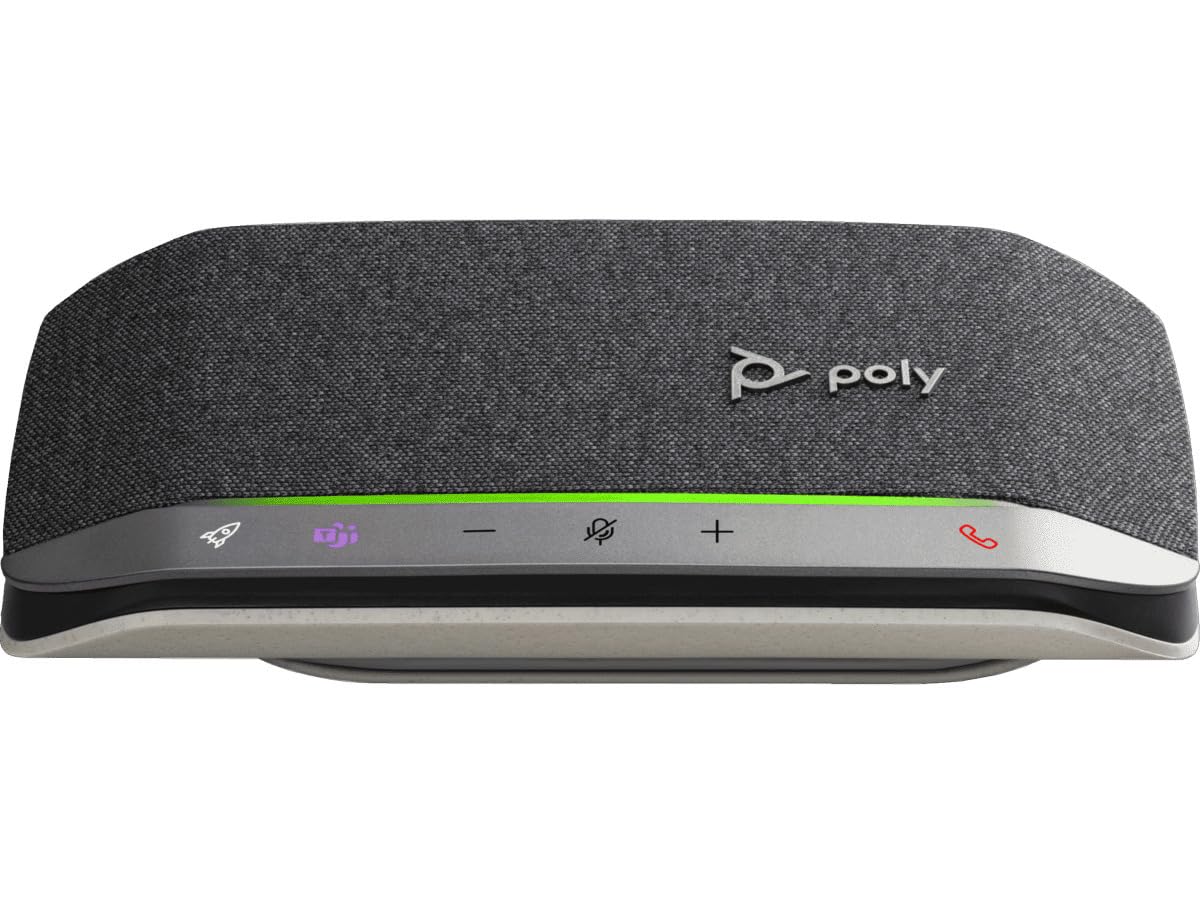 Poly by Plantronics - Sync 20 USB-A Smart Speakerphone. Personal Portable with Noise & Echo Reduction. Connect Mobile via Bluetooth & PC/Mac via USB-A Cable. Works with Teams, Zoom & More (216866-01)