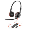 Poly (Plantronics) Blackwire 3220 Stereo Headset, On Ear w/Noise-canceling mic, 118g, Connect to Mobile/Tablet via USB-C/A, Lightweight Metal Headband, Dynamic EQ, Hi-Fi Stereo, Black, 9P7X8AA