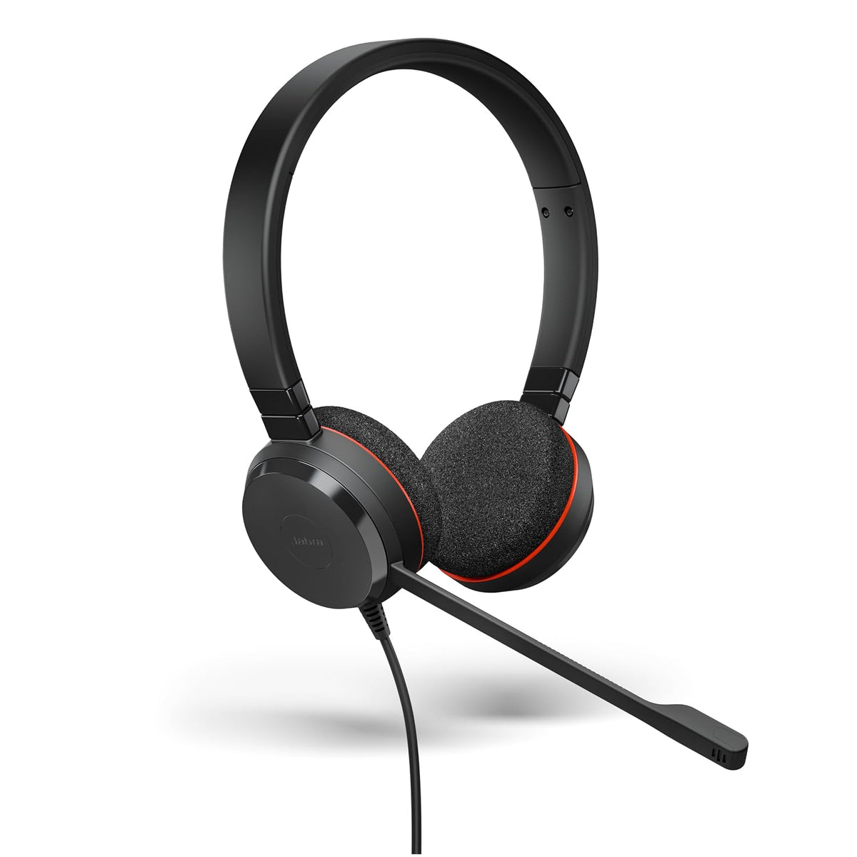 Jabra Evolve 20 MS Stereo USB-C/A Wired Headset with Noise-Cancelling Microphone | MS Teams Certified | Professional On-Ear Business Headphones for PC & Laptop | Plug & Play | Office & Call Center