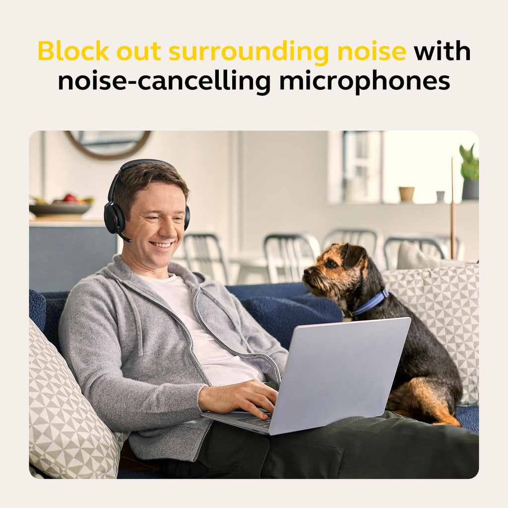 Jabra Evolve2 65 Flex USB-C UC Wireless Headset | Bluetooth Office Headset for Zoom, Google Meet & Webex | Hybrid ANC, Foldable Design