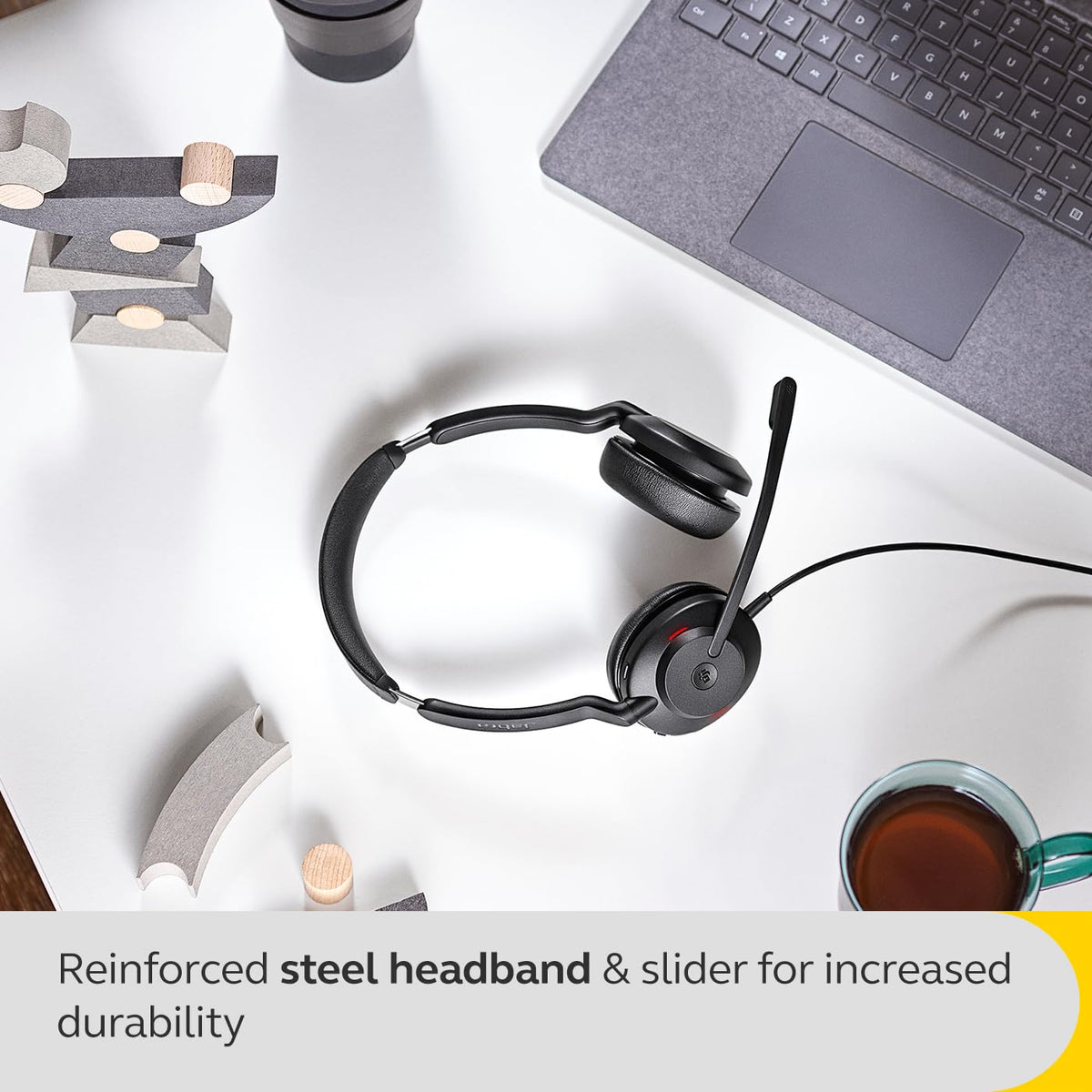Jabra Evolve2 30 SE UC Stereo USB C/A Binaural Headset USB Headphone with Mic UC Stereo USB-C to USB-A Connectivity Noise Cancelling Leather Cushion for All Day Comfort Teams/Zoom Support