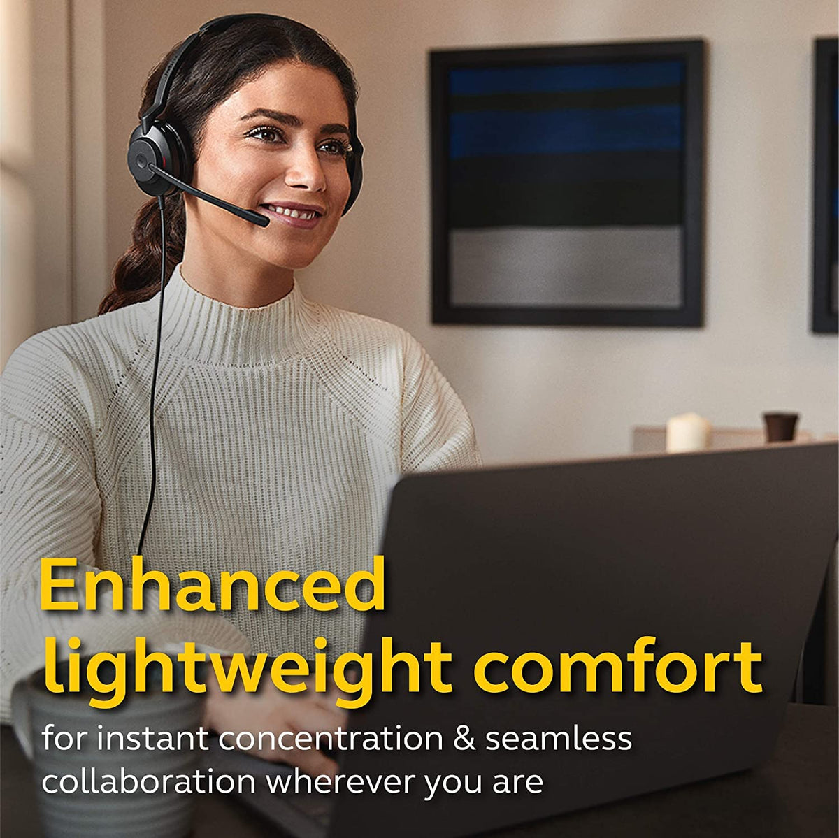 Jabra Evolve2 30 Se On Ear Wired Stereo Noise-Cancelling Headset-Features 2-Mic Call Technology & Usb-C Cable-Works With All Leading Unified Communications Platforms Such As Zoom & Google Meet-Black