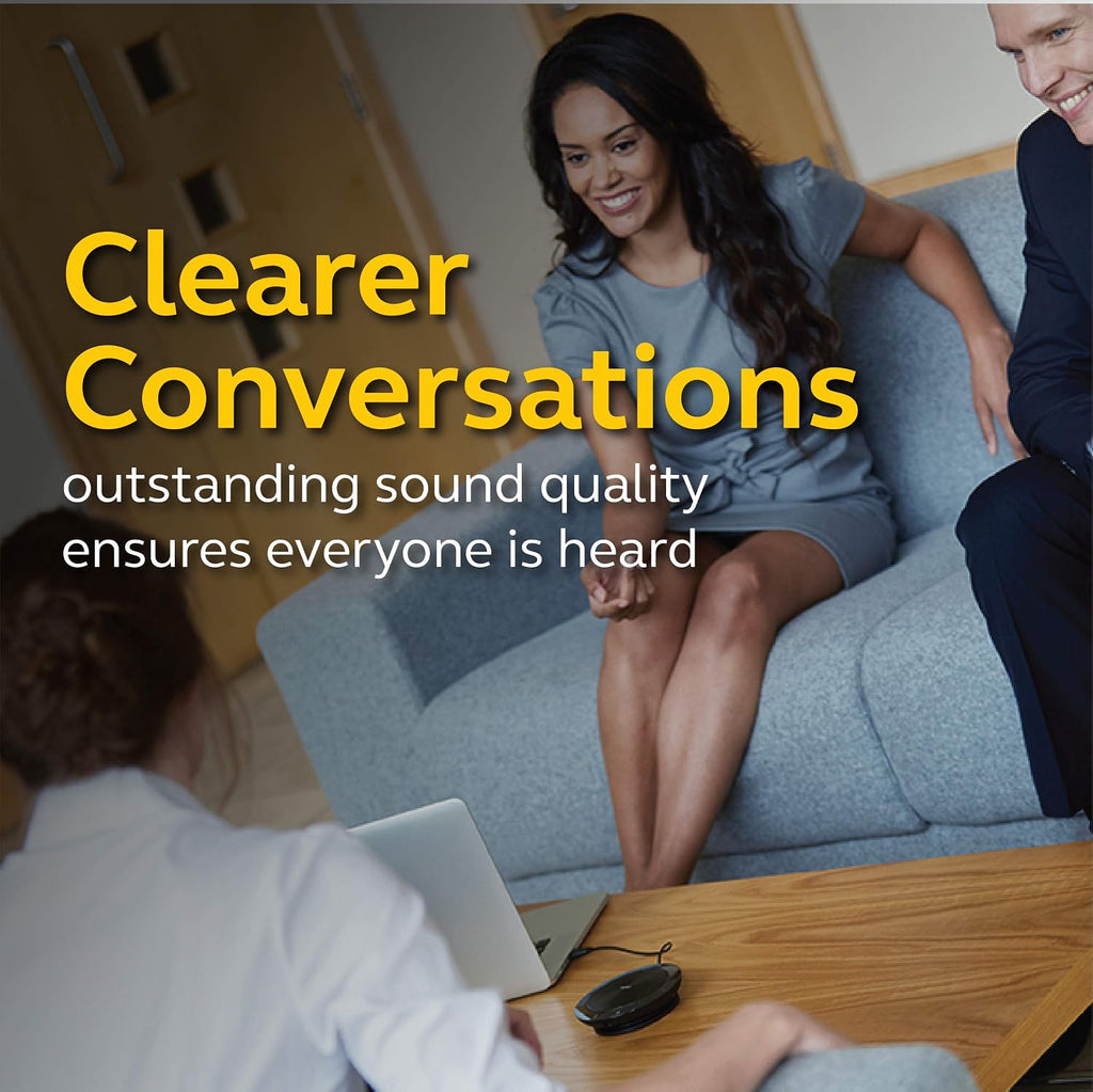 Jabra Speak 510 MS USB & Bluetooth Conference Speakerphone | Microsoft Teams & Skype Certified | Portable Speakerphone for Meetings | 360° Omni-Directional Mic | Crystal Clear HD Audio