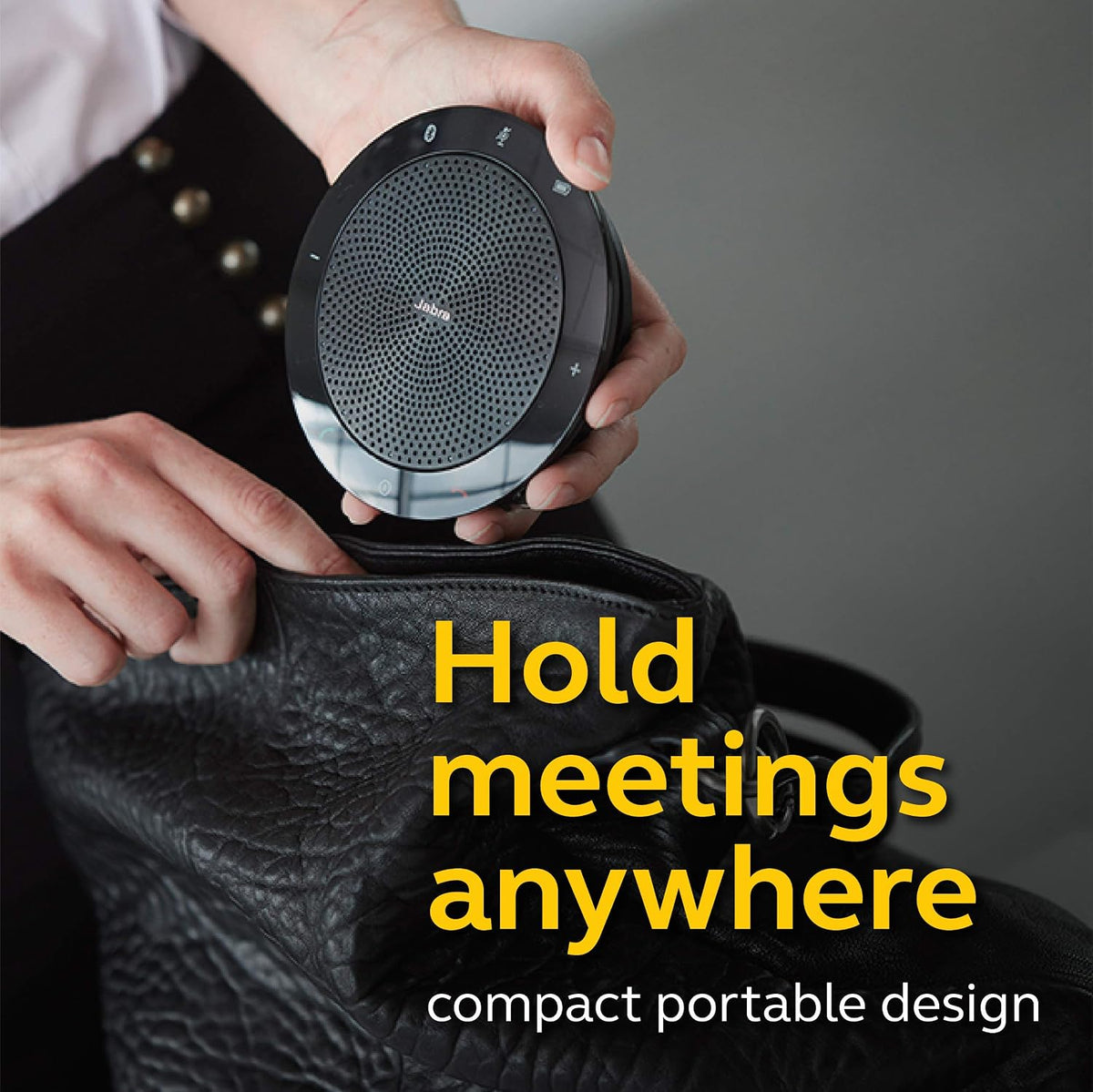 Jabra Speak 510 MS USB & Bluetooth Conference Speakerphone | Microsoft Teams & Skype Certified | Portable Speakerphone for Meetings | 360° Omni-Directional Mic | Crystal Clear HD Audio