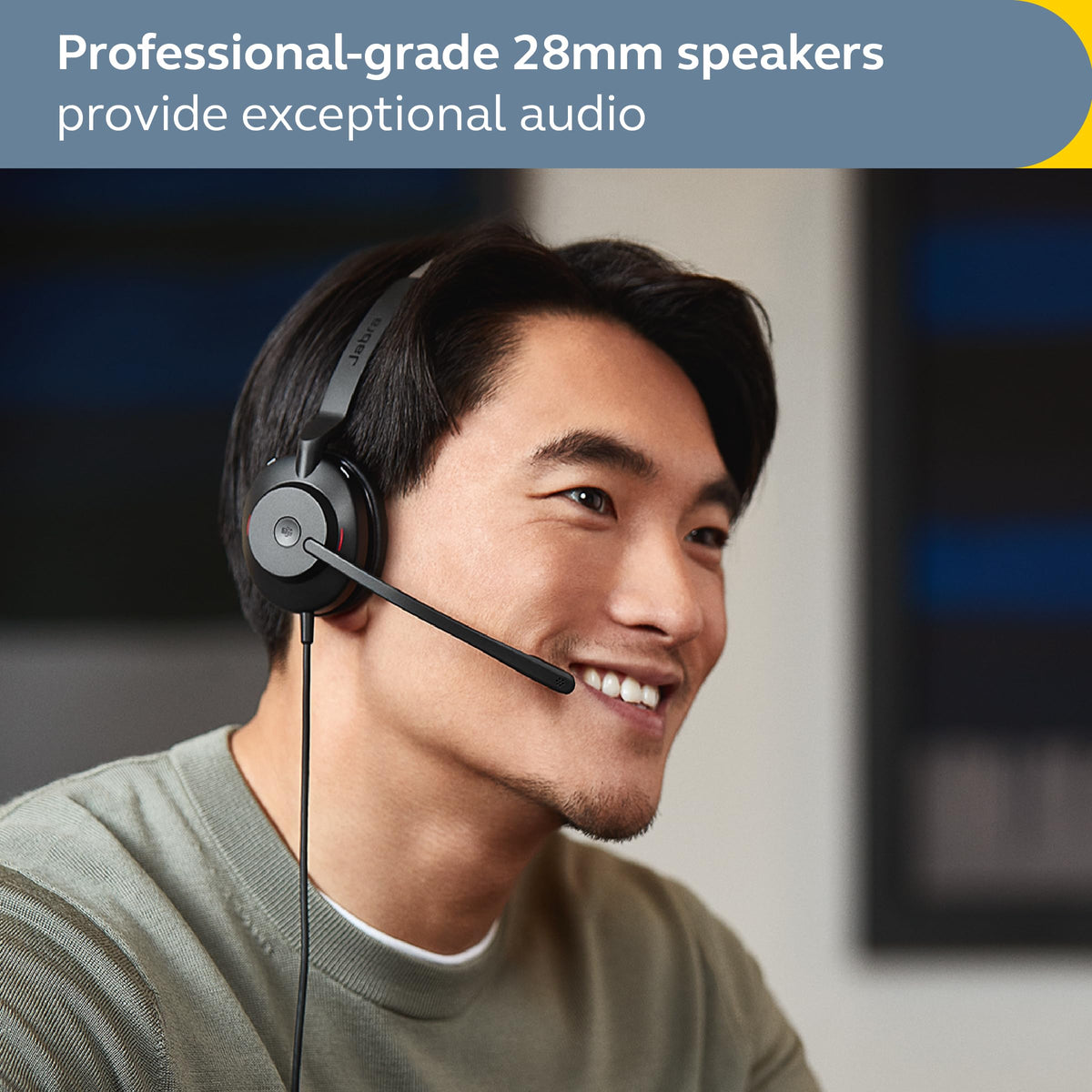 Jabra Evolve2 30 Se On Ear Wired Stereo Noise-Cancelling Headset-Features 2-Mic Call Technology & Usb-C Cable-Works With All Leading Unified Communications Platforms Such As Zoom & Google Meet-Black